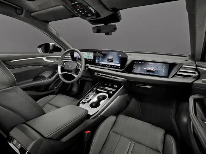 Audi A6 allroad interior: The driver-focused cockpit with large displays combines premium materials and clearly structured operating.