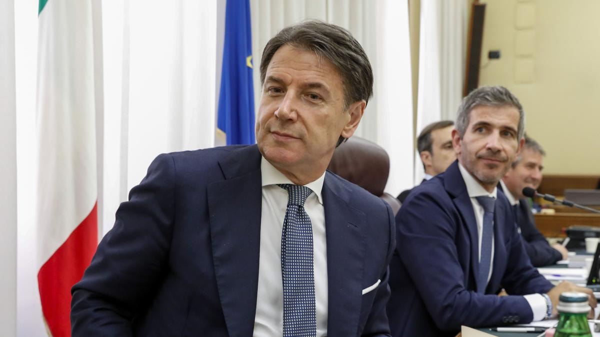 Il leader del Movimento 5 Stelle Giuseppe Conte