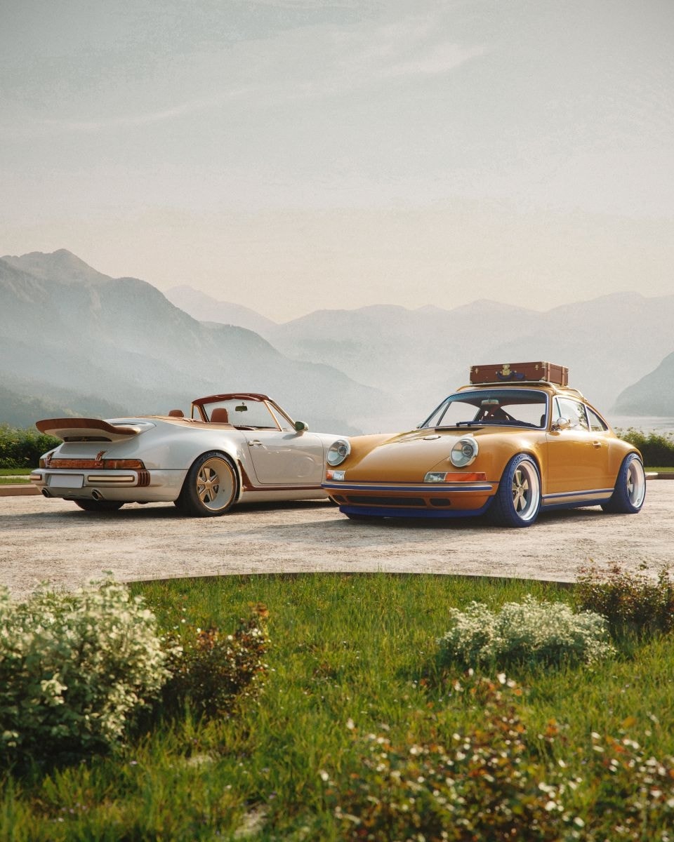 Porsche 911 Reimagined by Singer, nelle versioni Classic e Classic Turbo, protagoniste del primo progetto co-firmato da Louis Vuitton e Singer (courtesy Louis Vuitton)