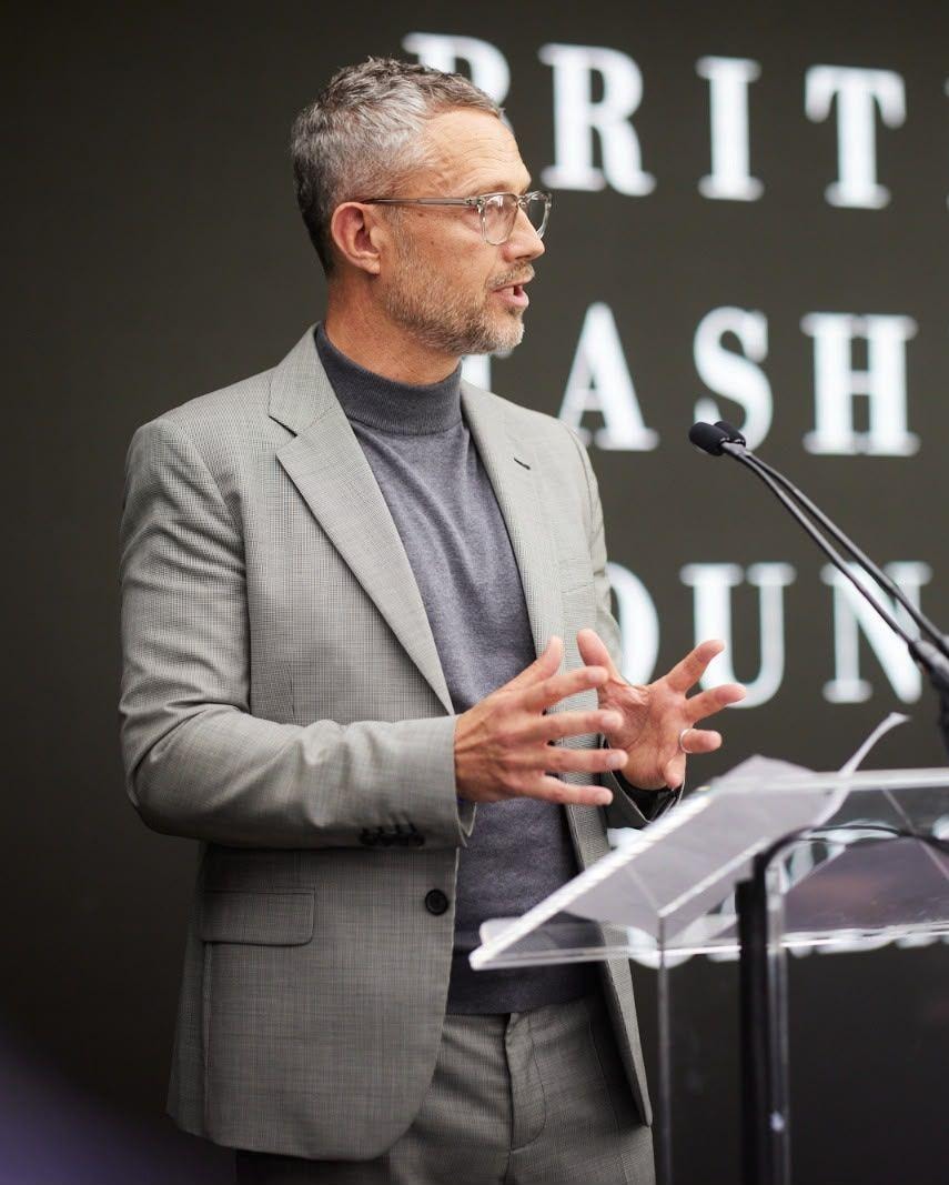 Un ritratto di David Pemsel (ph Linkedin British fashion council)
