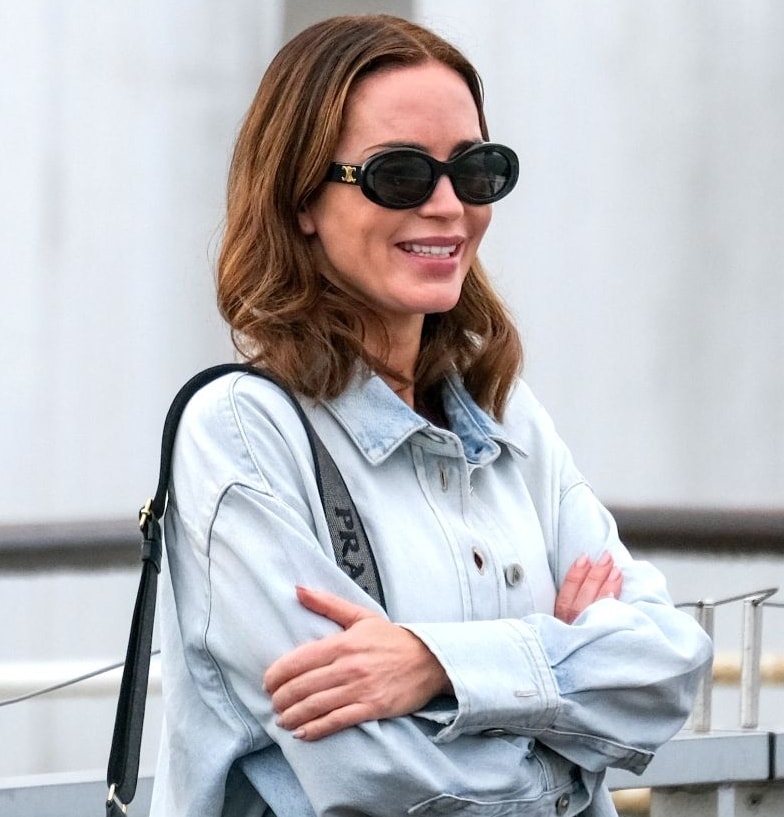 Emily Blunt con eyewear Celine al Festival del cinema di Venezia 2025 (courtesy Thélios)