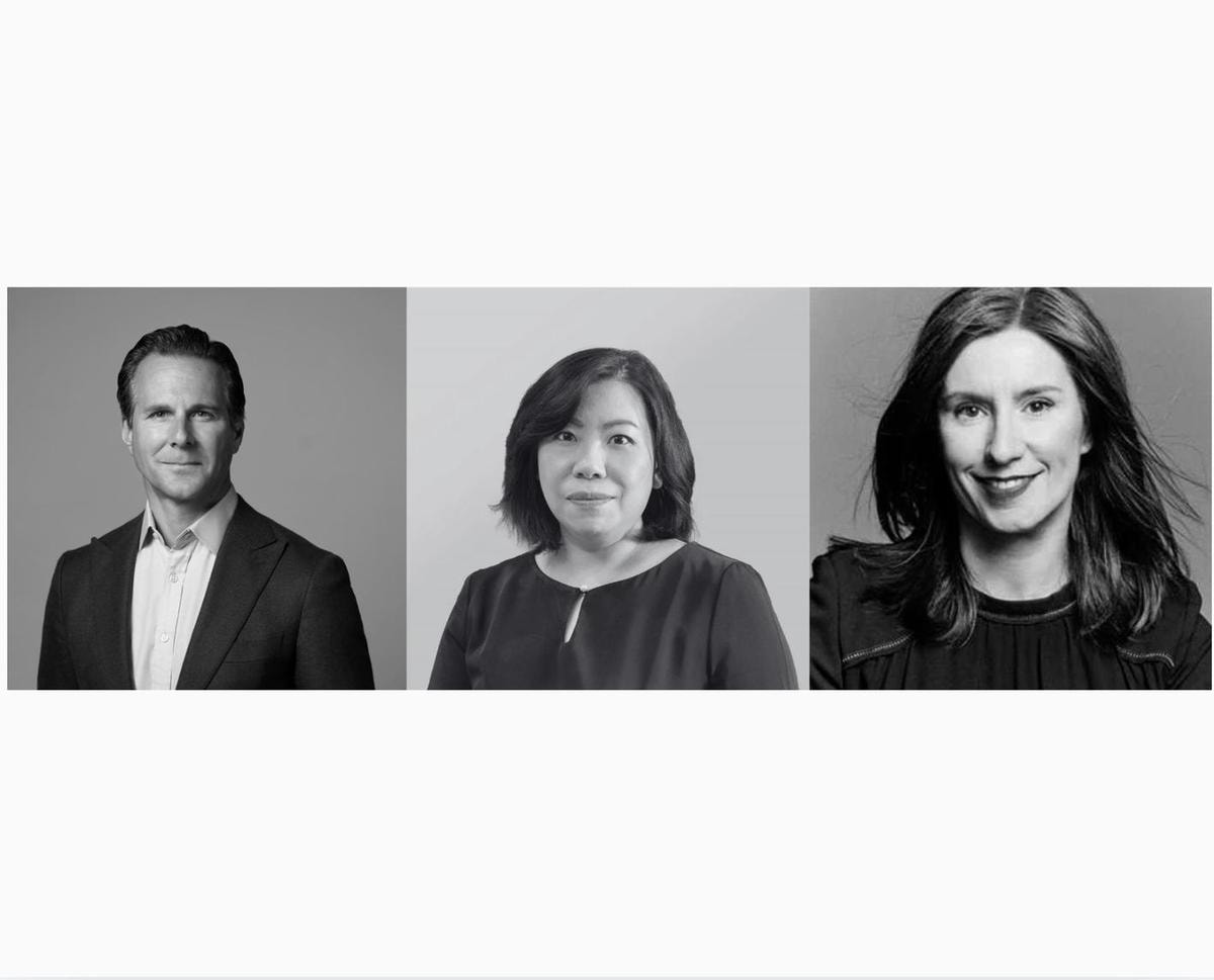 Da sinistra Justin Boxford, Erica Kwok e Magalie Parksuwan (courtesy Estée Lauder)