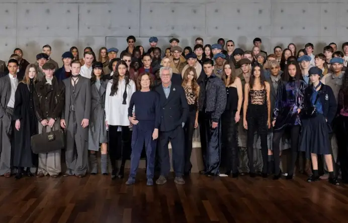 Da sinistra Silvana Armani con Leo Dell’Orco (courtesy Giorgio Armani)