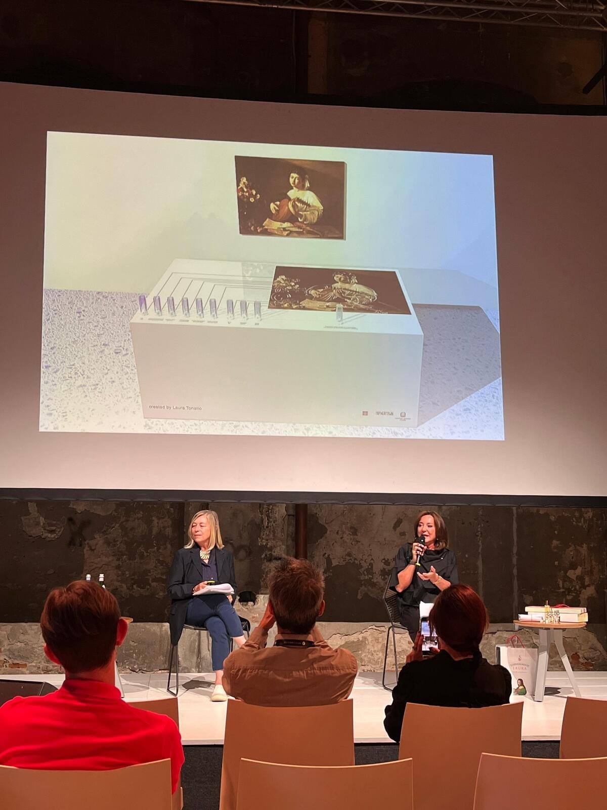 Laura Bosetti Tonatto, a destra, a Pitti fragranze (foto Giada Cardo)